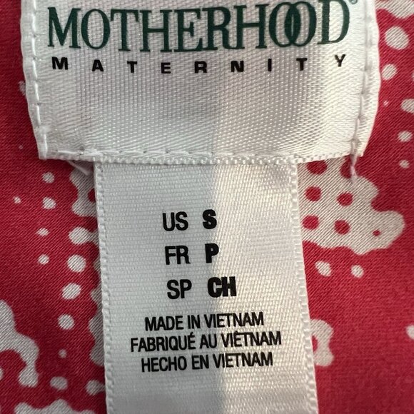 Motherhood Maternity Dress Size Small Pink White Midi Length Baby Shower Church - Picture 8 of 11